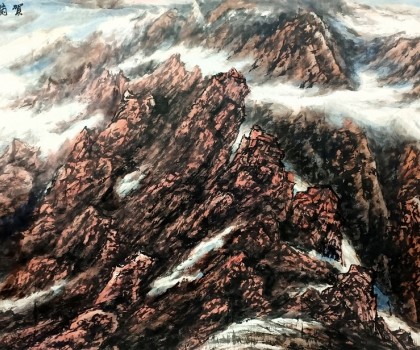 張寅強(qiáng)國畫《賀蘭浩氣圖》收藏于人民大會堂管理局